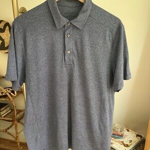 UNTUCKit Heathered Blueish Grey Polo Size Large